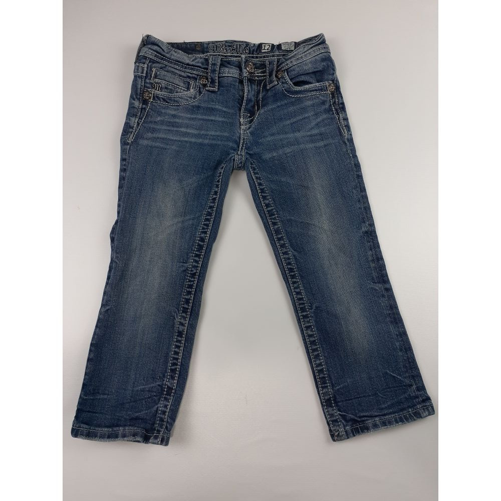 GIRLS MISS ME EMBROIDERED CAPRI JEANS SZ 12